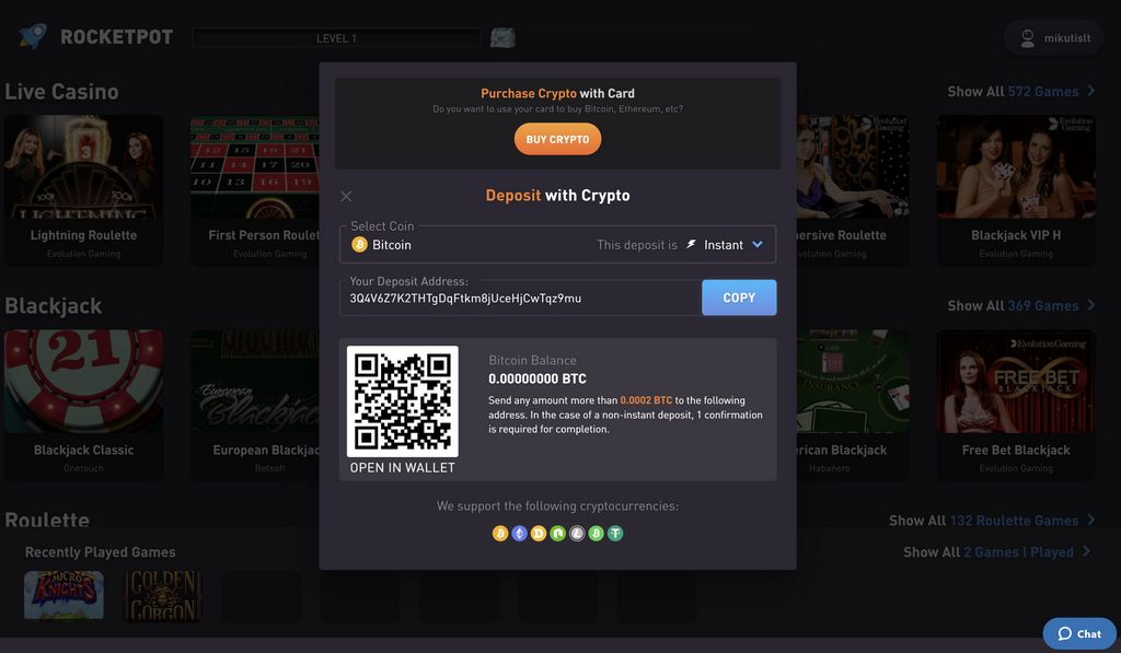 Testimonianza sul sito di Rocketpot Casino - Punteggi di esperti e giocatori 